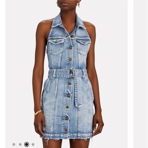 SALE: Retrofete Tamar denim halter mini dress